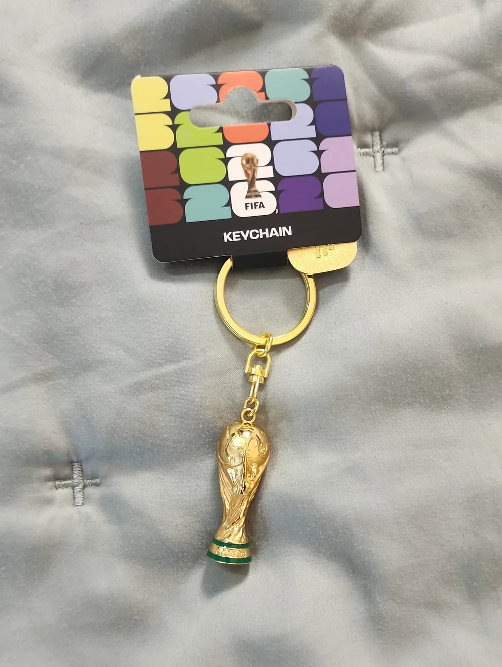Gold World Cup Trophy Keychain - Gold